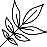 Ash Leaf outline illustration vector