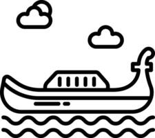 Gondola outline illustration vector