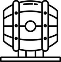 Keg outline illustration vector