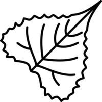 Leaf outline illustration vector