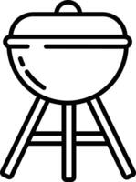 Grill outline illustration vector