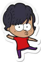 sticker of a cartoon woman png