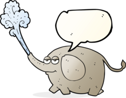 speech bubble cartoon elephant squirting water png