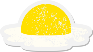 adesivo grunge uovo fritto png