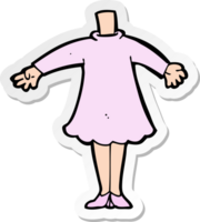 sticker of a cartoon female body png