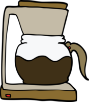 cartoon doodle coffee machine png