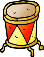 cartoon doodle drum on stand png