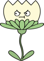 linda flor de dibujos animados png