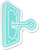 cartoon sticker of a door handle png