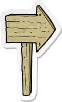 sticker of a cartoon sign post png