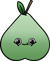 gradient shaded cartoon green pear png
