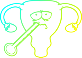 cold gradient line drawing cartoon poorly uterus png