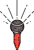 microphone de style tatouage traditionnel png