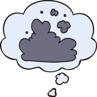 cartoon cloud and thought bubble png