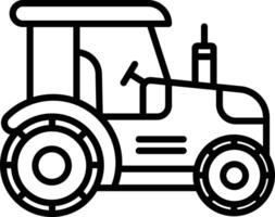 Tractor outline illustration vector