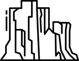 tower karst outline illustration vector