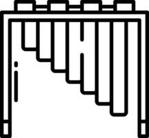 Marimba outline illustration vector