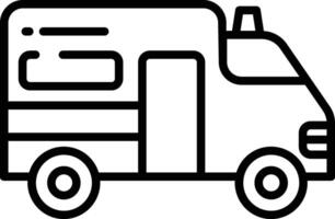 Ambulance outline illustration vector