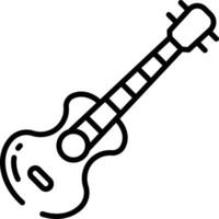 guitarra contorno ilustración vector