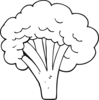 black and white cartoon broccoli png