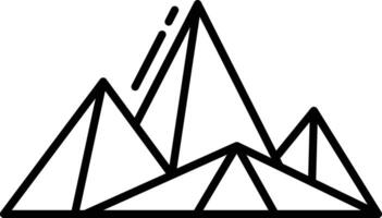 mountain ice outline illustration vector