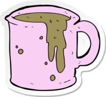 autocollant d'une tasse de café de dessin animé png