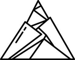 trek mountains outline illustration vector