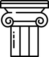 Ionic Capital outline illustration vector