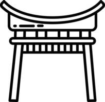 torii contorno ilustración vector