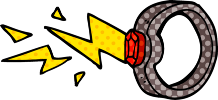 cartoon doodle zapping ring png