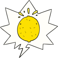 cartoon lemon and speech bubble png