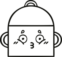 line drawing cartoon cooking pot png