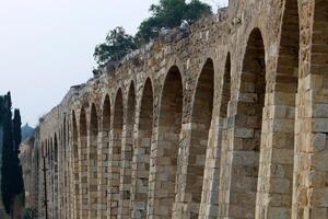 Akko Israel 04 05 2024 An ancient aqueduct for supplying water to populated areas in Israel. photo