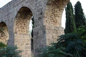 Akko Israel 04 05 2024 An ancient aqueduct for supplying water to populated areas in Israel. photo