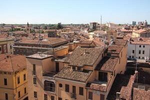 Mantova Italy 10 09 2023 . Red tiled roofs in the city of Mantua. photo