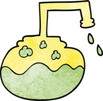 cartoon doodle bubbling chemicals png