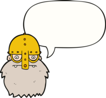 dessin animé viking visage et bulle de dialogue png