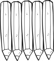zwart en wit tekenfilm kleur potloden png