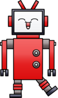 Farbverlauf schattierter Cartoon-Roboter png