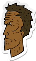 sticker of a cartoon angry face png