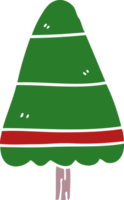 dessin animé doodle sapin de noël png