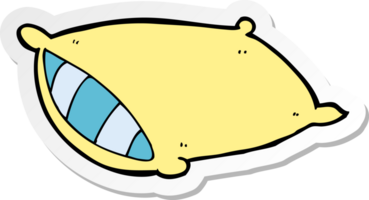 pegatina de una almohada de dibujos animados png