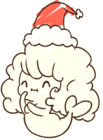 Kreidezeichnung der Weihnachtsmeerjungfrau png