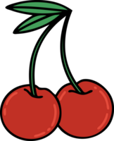 traditional tattoo of cherries png