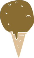 cartoon doodle ice cream cone png