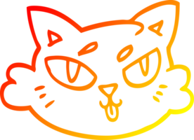 warme Gradientenlinie Zeichnung Cartoon Katzen Gesicht png