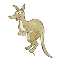 textured cartoon kangaroo png