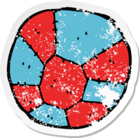 retro distressed sticker of a cartoon football png