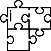 puzzle outline illustration vector