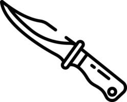 cuchillo contorno ilustración vector